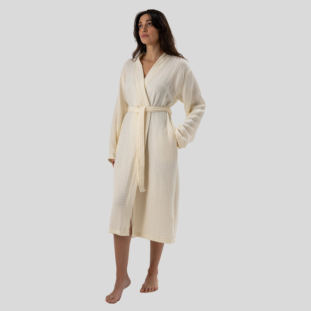 Maren Muslin Robe & Towel Couple Set (4-Piece)