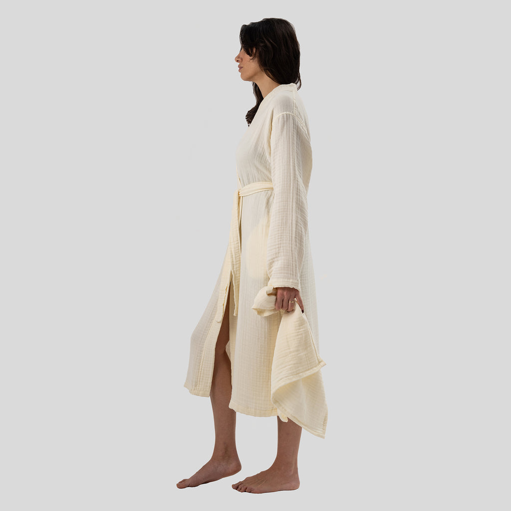 Maren Muslin Robe & Towel Couple Set (4-Piece)