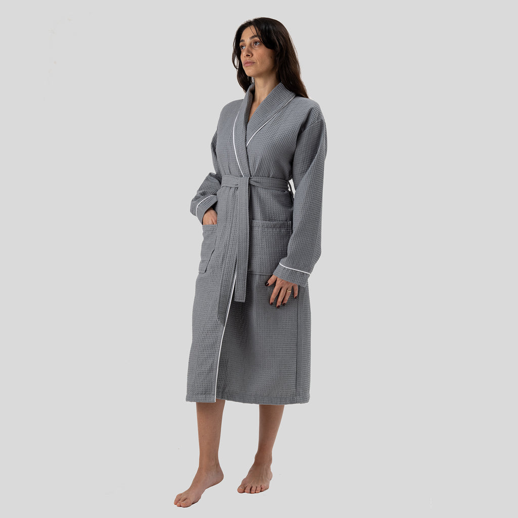 Naturelia Waffle Robe + Hair Towel Set