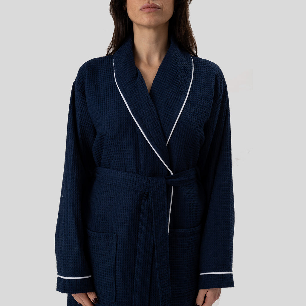 Naturelia Waffle Robe + Hair Towel Set