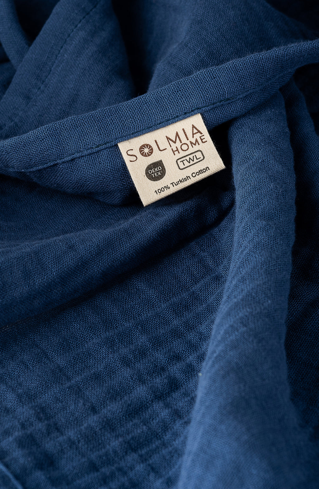 Arven Muslin Turkish Cotton 2-Piece Blue Towel Set