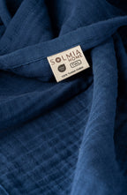 Arven Muslin Turkish Cotton 2-Piece Blue Towel Set