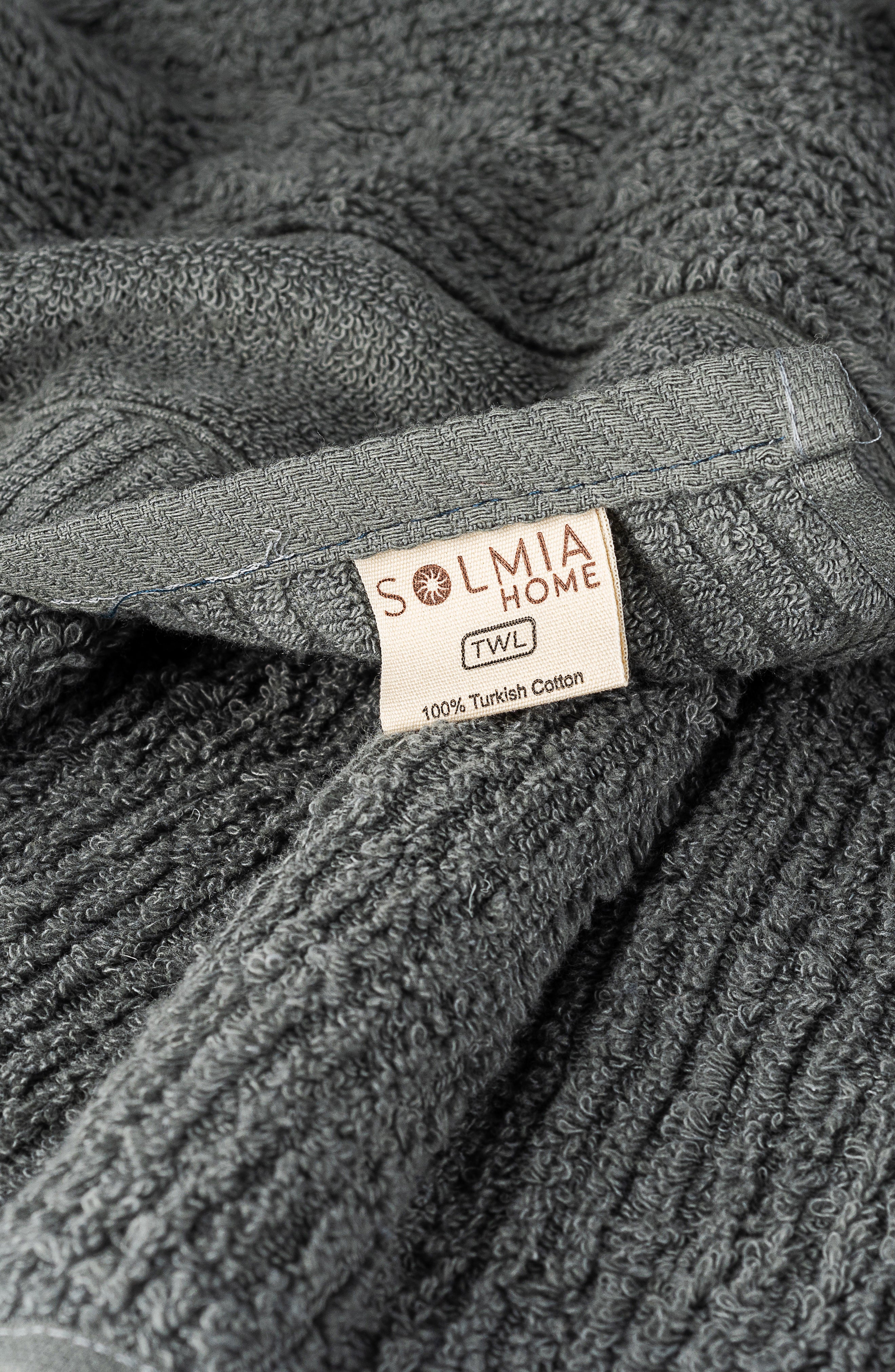 Luxury Soft Aura 100% Turkish Cotton 2-Piece Towel Set - Anthracite