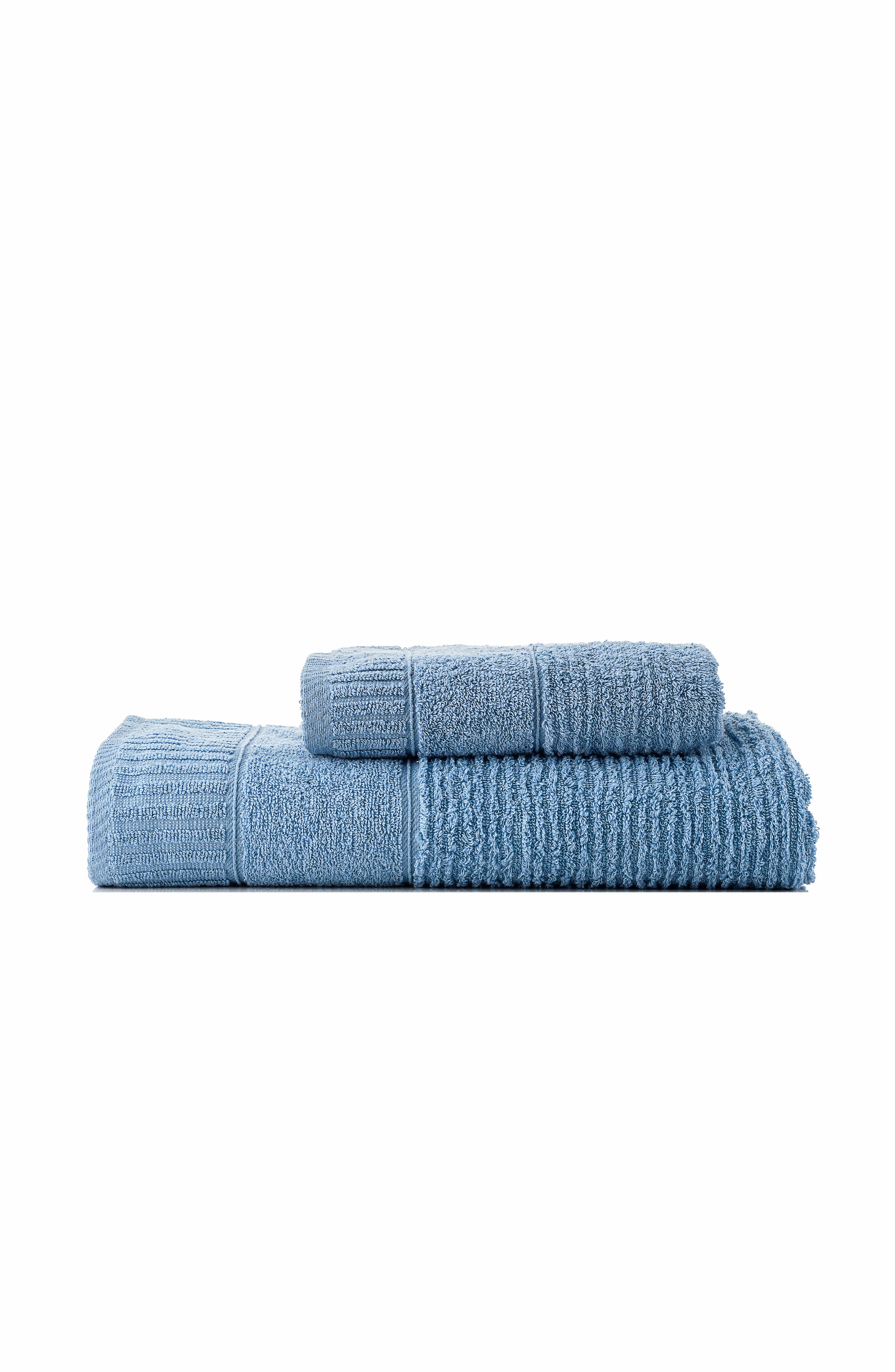 Luxury Soft Aura 100% Turkish Cotton 2-Piece Towel Set - Blue