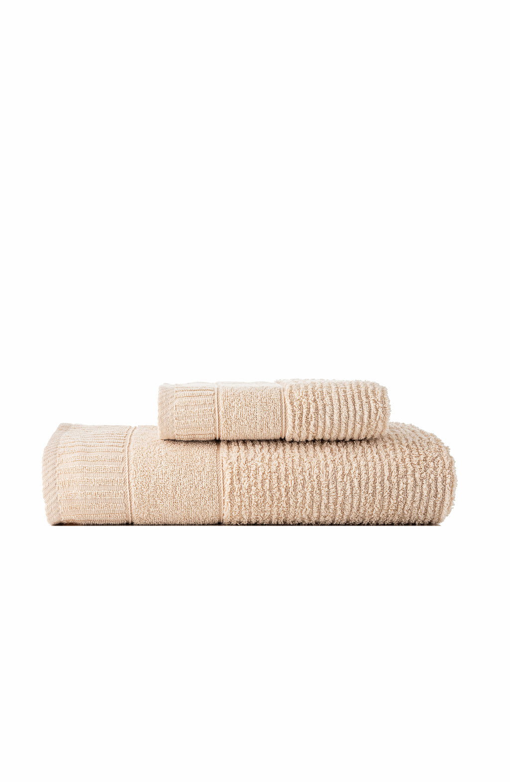 Luxury Soft Aura 100% Turkish Cotton 2-Piece Towel Set - Beige