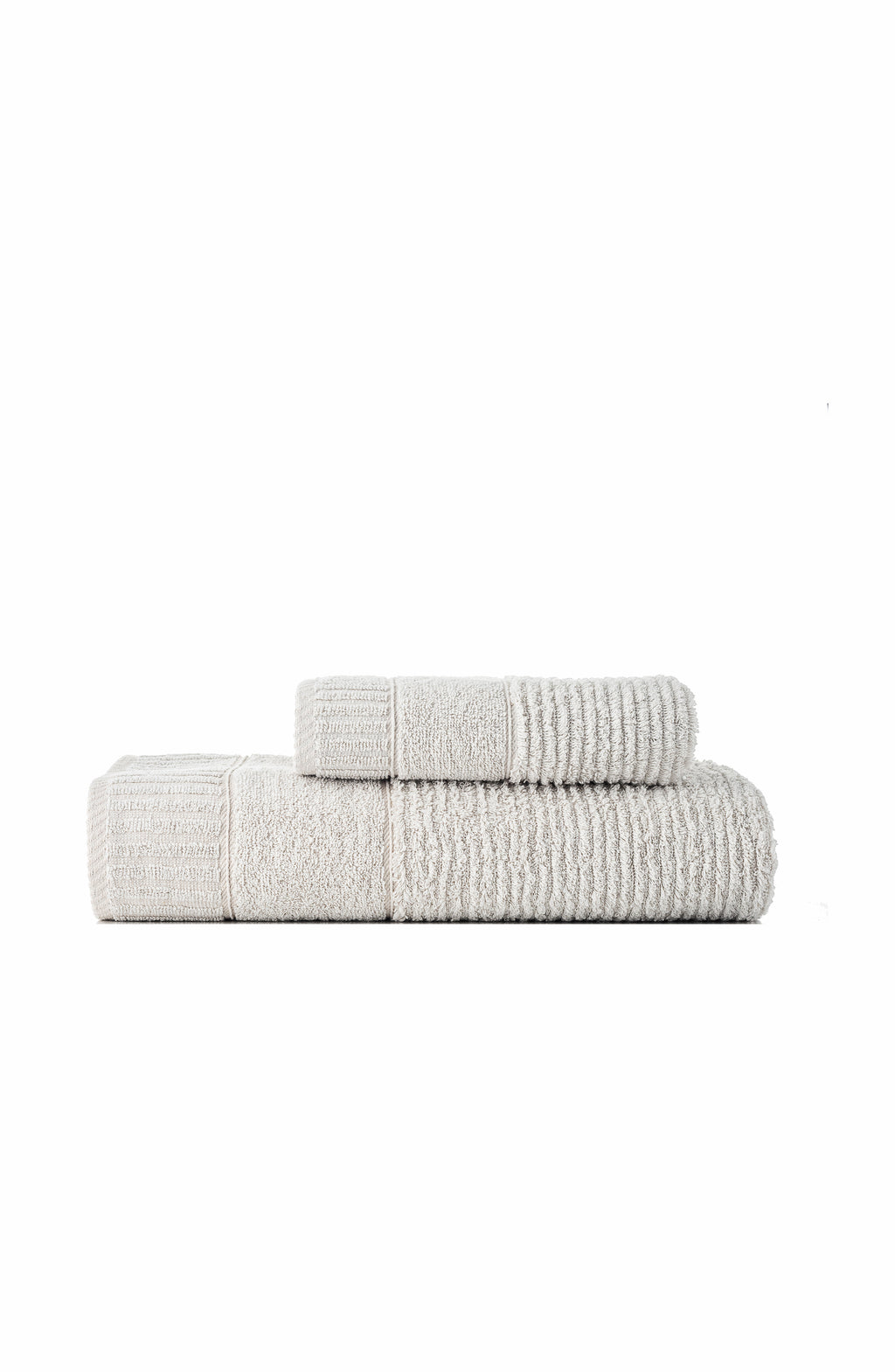 Luxury Soft Aura 100% Turkish Cotton 2-Piece Towel Set - Grey