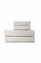 Luxury Soft Aura 100% Turkish Cotton 4 Piece Towel Set - Grey