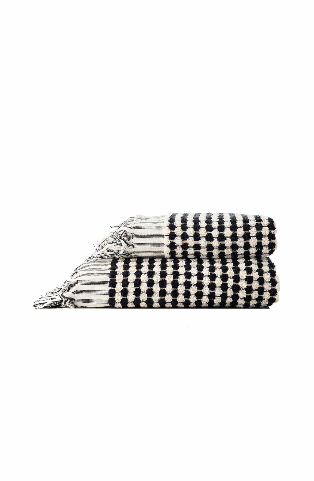 Heritage Loom Modern Luxe Bath Duo -  Black & White