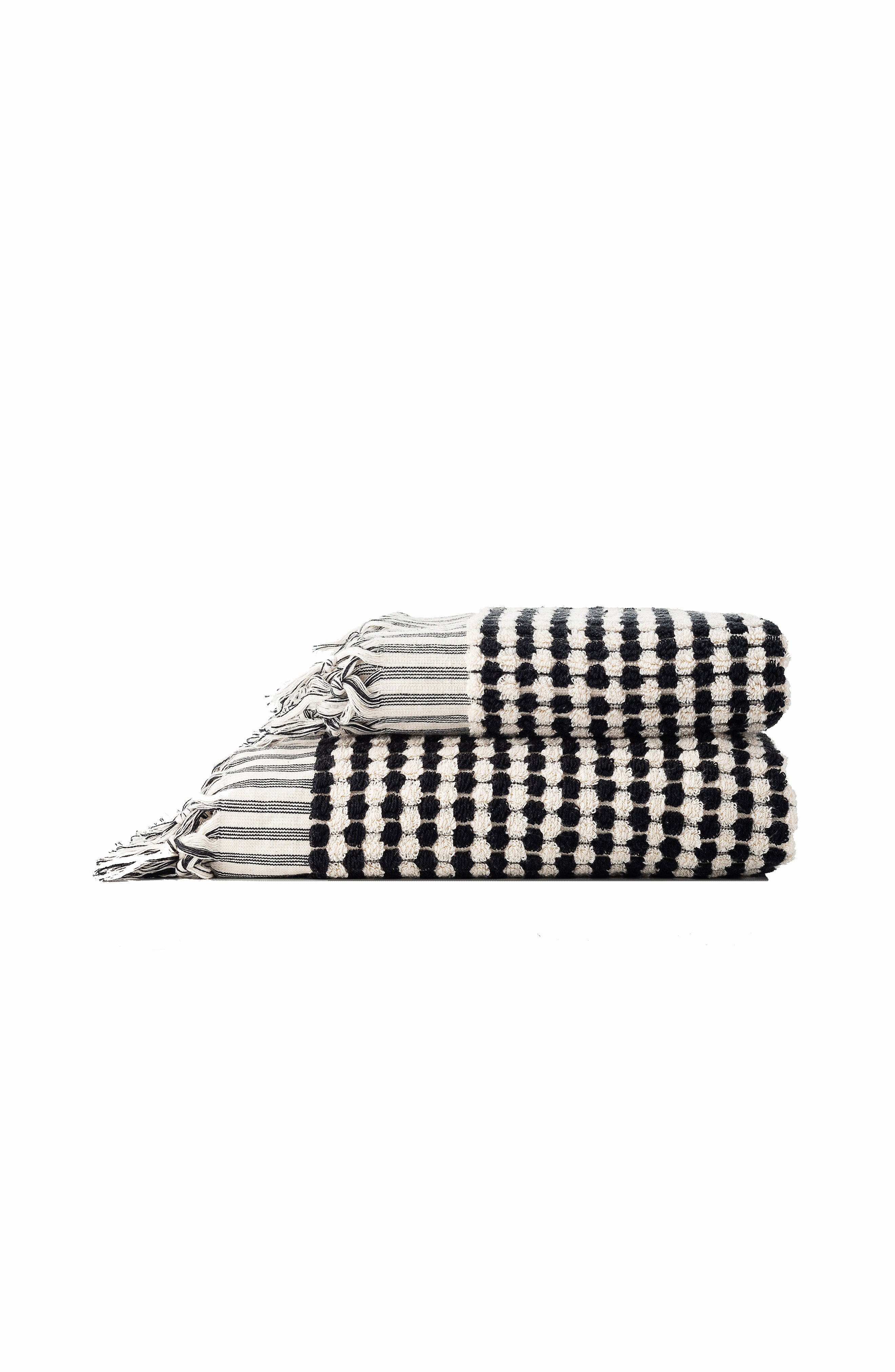 Heritage Loom Modern Luxe Bath Duo -  Black & White