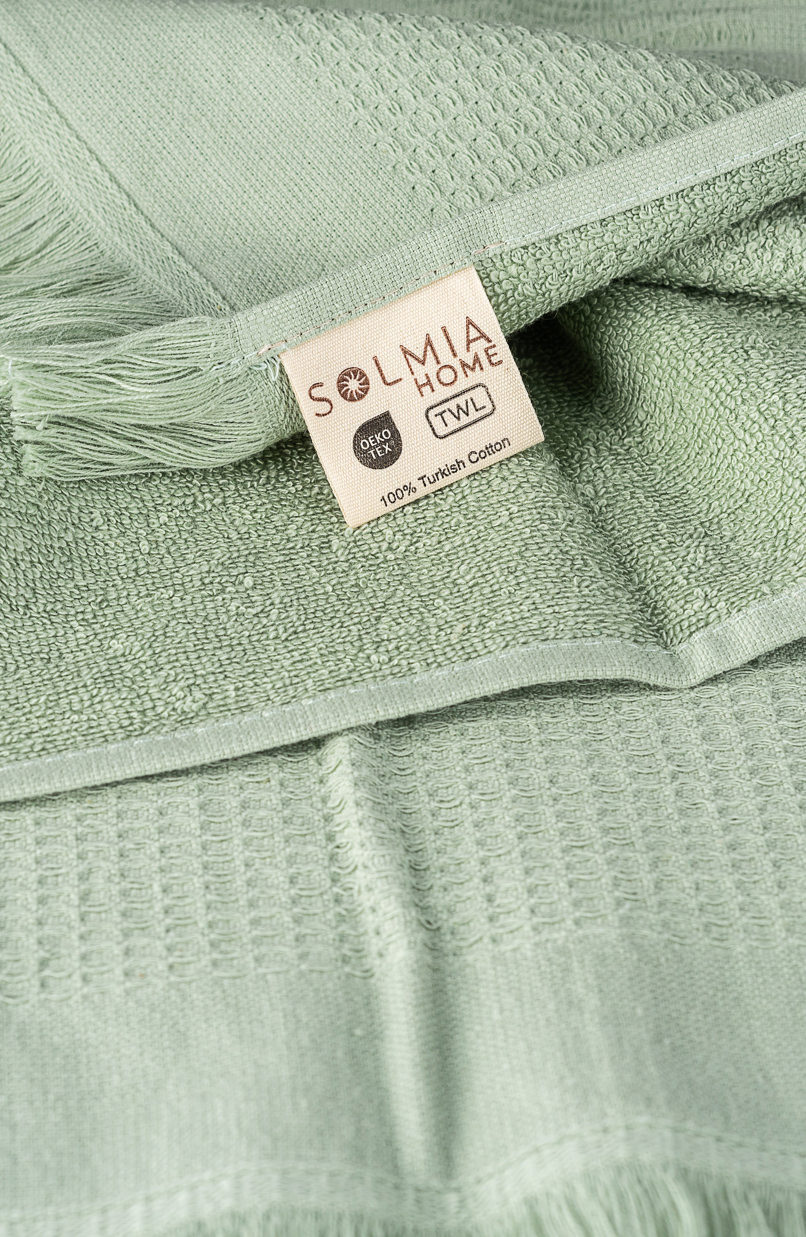 Luma Loom Turkish Cotton 2 Piece Towel Set – Green