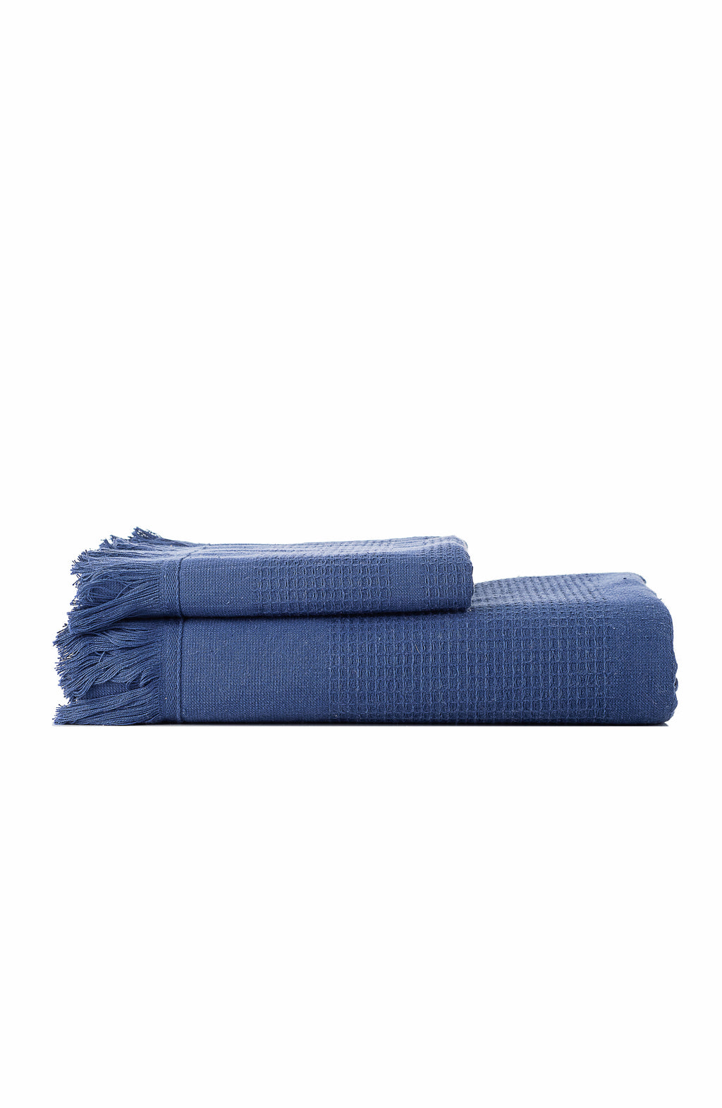 Luma Loom Turkish Cotton 2 Piece Towel Set - Navy Blue
