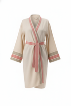 Lunara Turkish Cotton Buldana Style Long Red Kimono