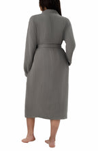 Maren Muslin Bathrobe Set with Hair Towel 100% Organic Turkish Cotton - Gray