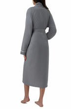 Naturelia Turkish Cotton Blend Waffle Bathrobe 2 Piece Set with Hair Towel – Grey