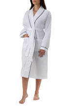 Naturelia Waffle Bathrobe 2 Piece Set with Hair Towel – White Turkish Cotton Blend