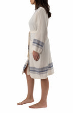 Tuluna Collection Turkish Cotton Peshtemal Bathrobe 100% Cotton - Navy Blue