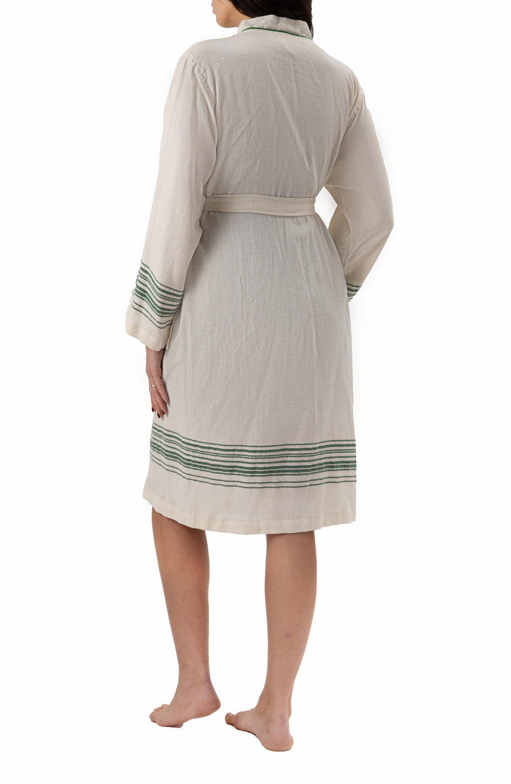 Tuluna Collection Turkish Cotton Peshtemal Bathrobe 100% Cotton - Green