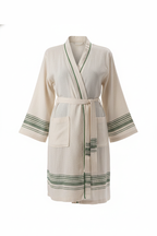 Tuluna Collection Turkish Cotton Peshtemal Bathrobe 100% Cotton - Green