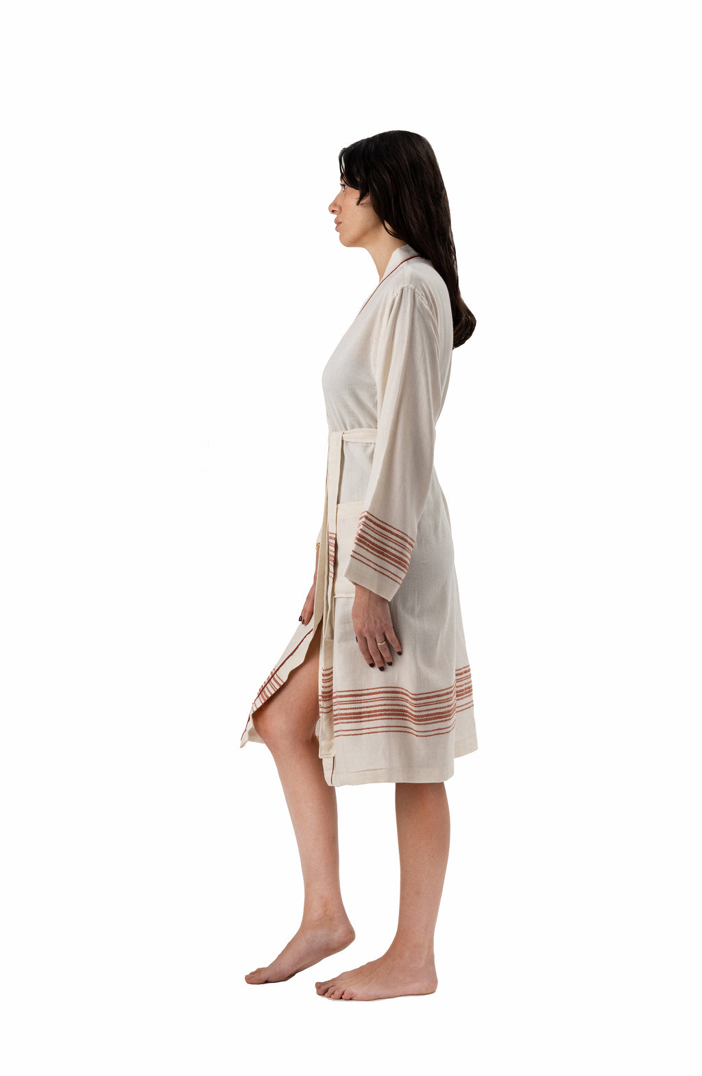 Tuluna Collection Turkish Cotton Peshtemal Bathrobe 100% Cotton - Terracotta