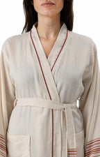 Tuluna Collection Turkish Cotton Peshtemal Bathrobe 100% Cotton - Terracotta