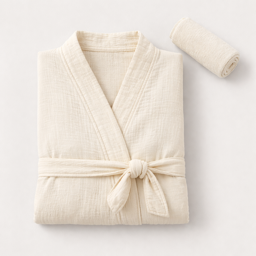Maren Muslin Robe + Hair Towel Set
