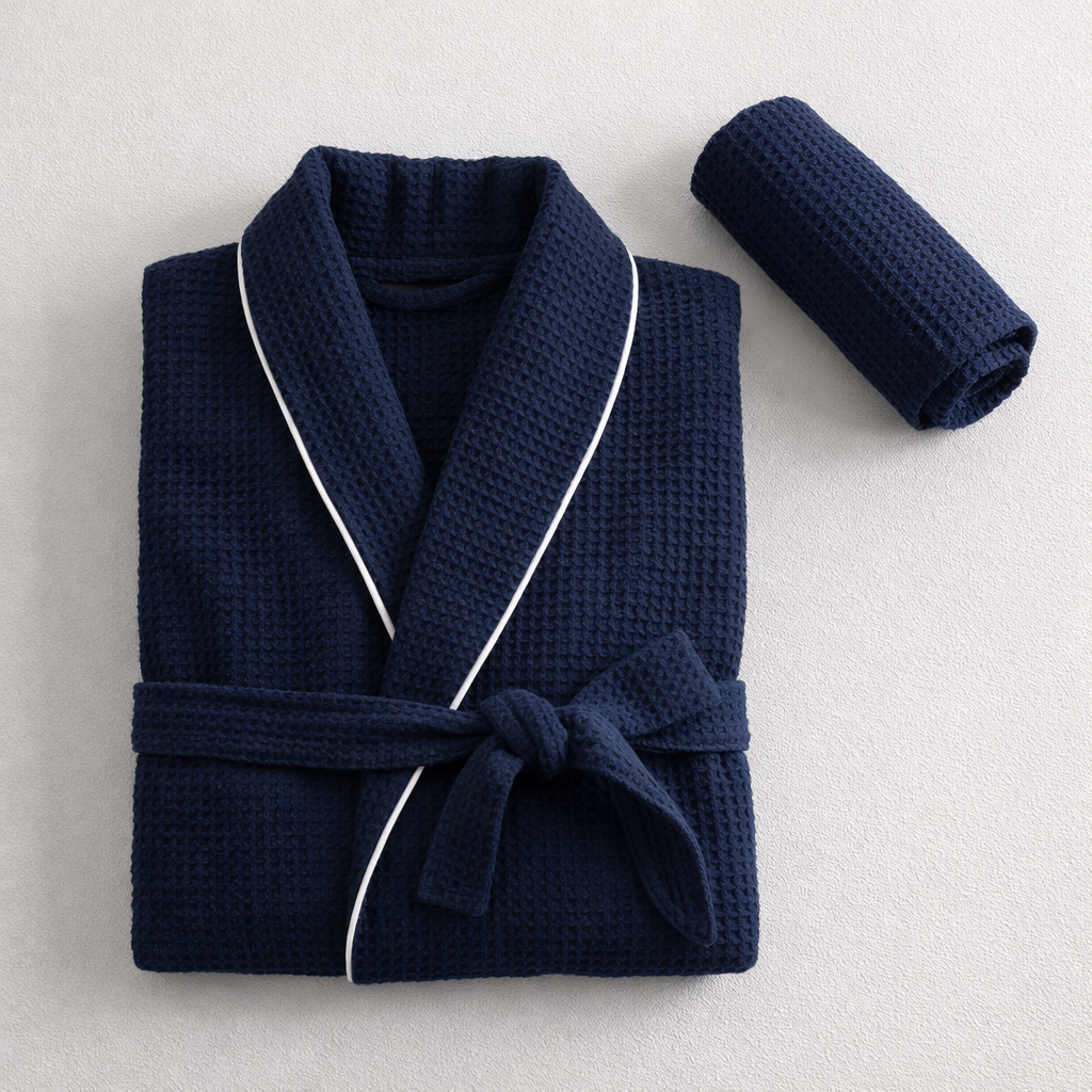 Naturelia Waffle Robe + Hair Towel Set
