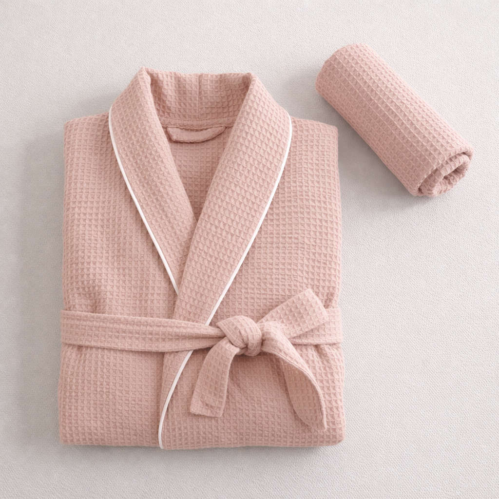 Naturelia Waffle Robe + Hair Towel Set