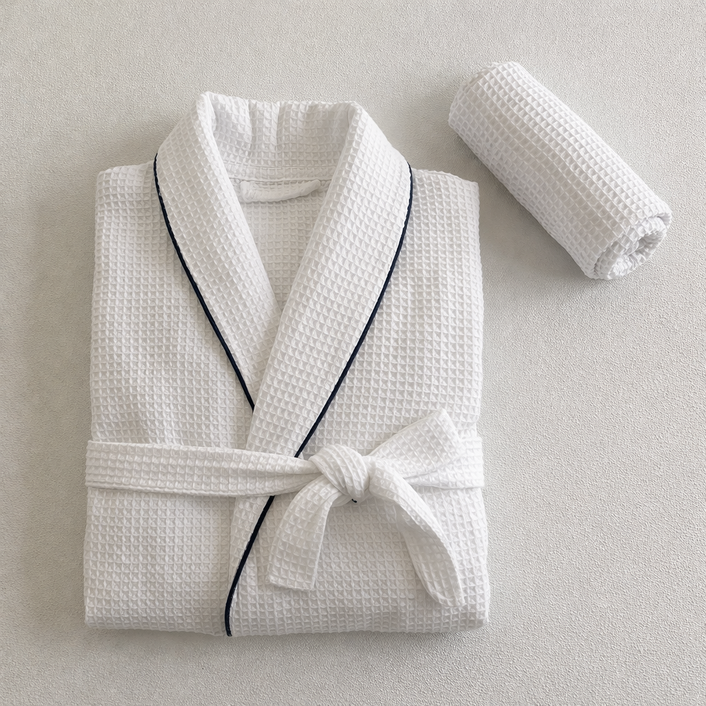 Naturelia Waffle Robe + Hair Towel Set